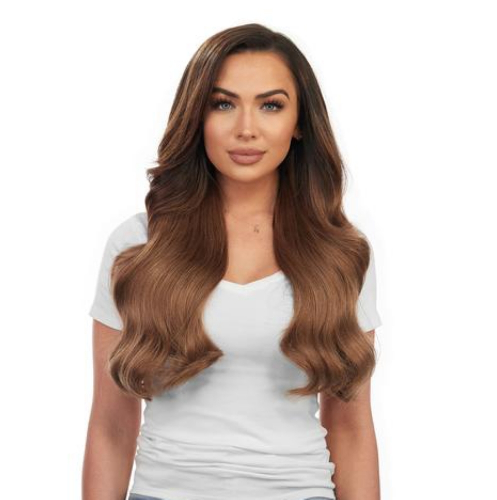 20" Clip in Hair Extensions #6 Copper Brown 180g